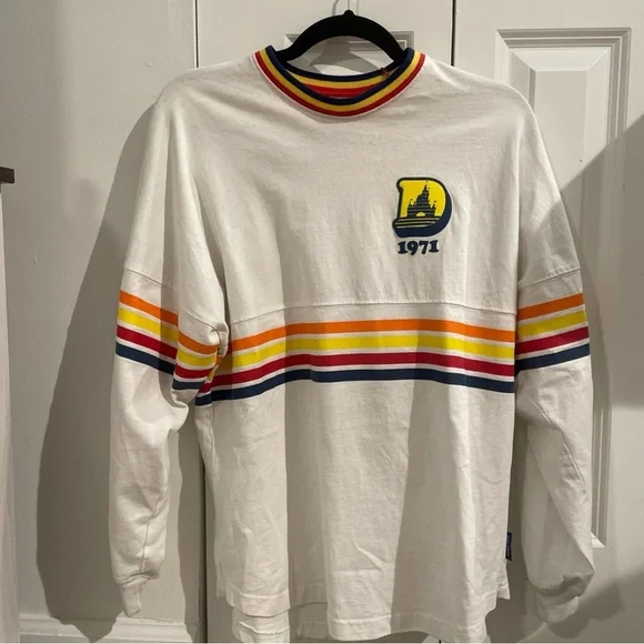 Disney White Shirt with Red, Yellow, and Blue Trim Spirit Jersey - Picture 2 of 6